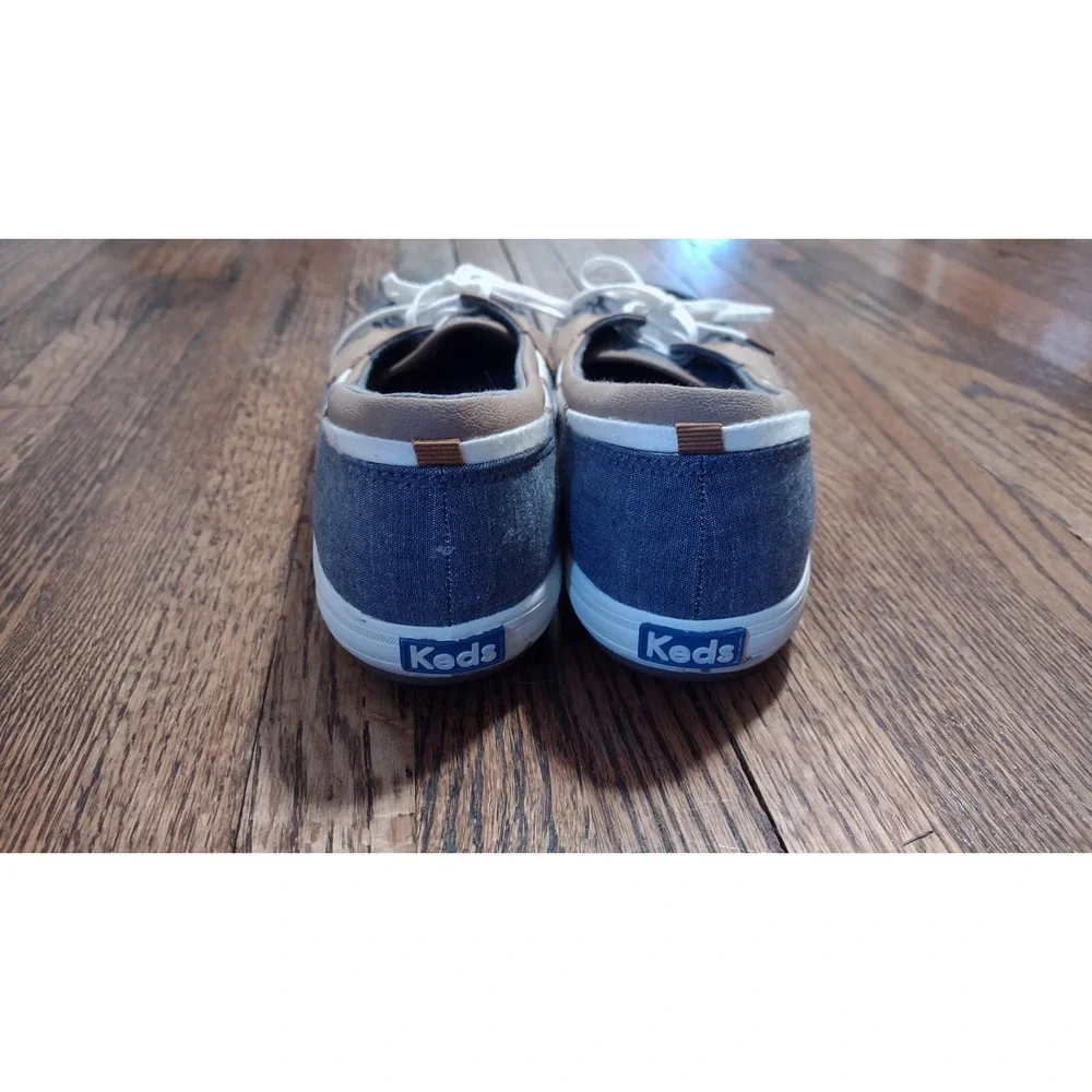 Keds Glimmer‎ Women's Boat Shoes Size 9.5 Denim Blue Chambray Ortholite WF58001